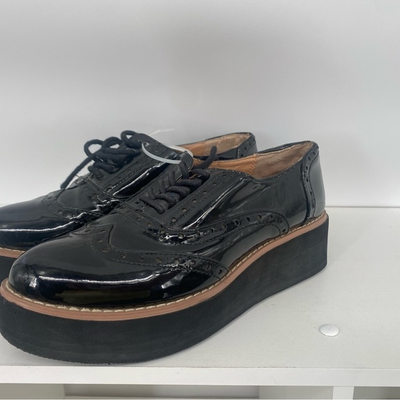 Madden Girl Shoes - Madden Girl Black Patent Leather Oxford Platform Shoes